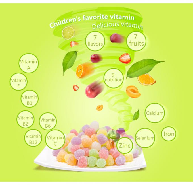 Het immune Vrije Allergeen van Steun Vegetarische Multivitamin Gummies niet GMO