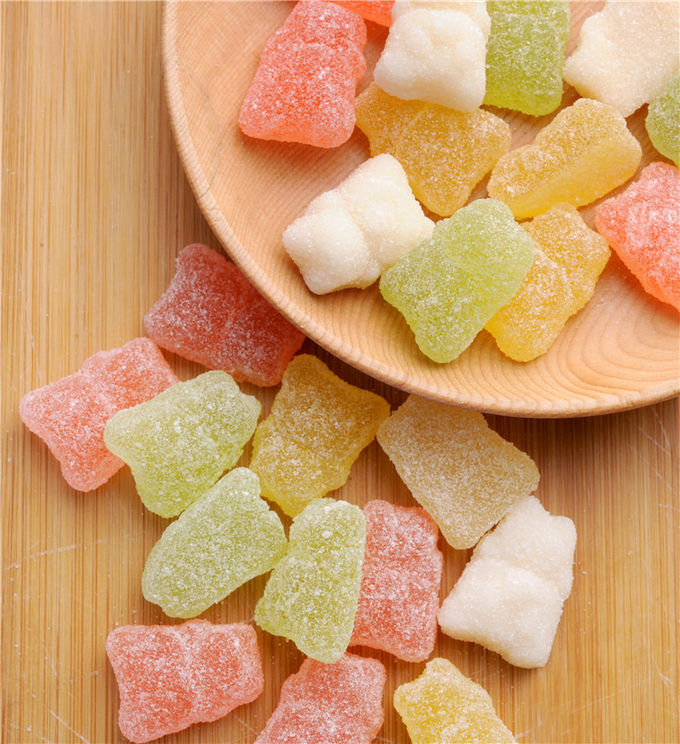 Suikerdeklaag Vegetarische Multivitamin Gummies met Individuele Verpakte Zak