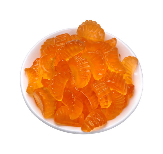 Oranje van de Vitaminenfruit Gevormde Halal van Aromajonge geitjes Kleverige de Veganist Kleverige Snoepjes