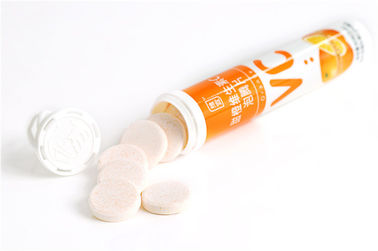 De oranje Bruisende Tabletten van Aromamultivitamin met Mineralen Immune Steun